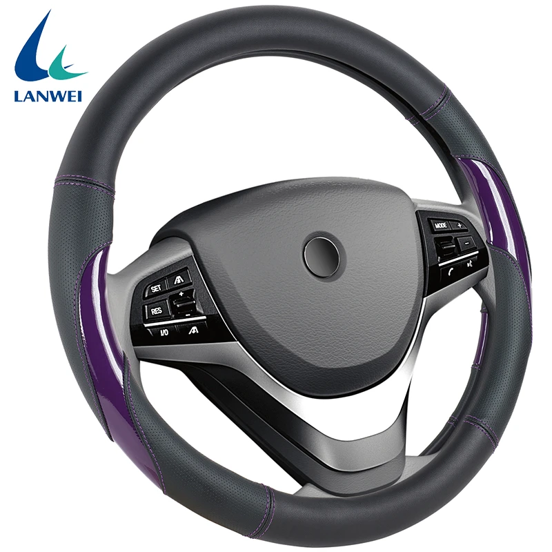 Factory direct selling simple and environmentally friendly durable customized PU leather car steering wheel cover