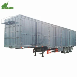 Factory Directly Supply 40ft Tri-axle Cargo Truck Semi Trailer Van Body