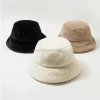 factory girls women rabbit fur winter bucket hat fake fur fishman cap fashion new design winter hat