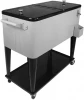 Factory Price 80 QT Metal Vendor Cooler Cart Rolling Box Cooler Beach Carts With Coolers