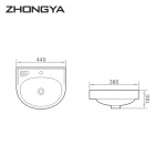 Factory price bathroom basins wall-hung wash basin hand washing sink