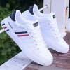 Factory Price Mens Shoes 2022 Latest New Sports Casual Fashion Trend Shoes For Men Breathable Leather White Flat Sneakers