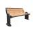 Import Factory price Outdoor WPC composite plastic wood public park bench from China