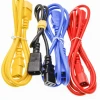 Factory supply 5ft  C14 C13 C19 C20 with Z lock  extension cord with different colors-013
