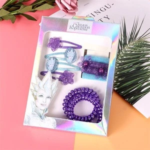 F&amp;J  Wholesale Custom Stretchy Phone Cord Elastic Telephone Coil Spiral Hair Ties And Hair Clip For Girls