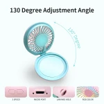 Fan Charger Makeup 3 Speed Portable Mini Fan Folding USB Rechargeable Beauty Air Cooling Fan