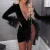 Import Fancy design Sexy V-neck mesh combined feather party&club evening dress from China