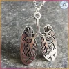 Fashion Alloy Anatomical Human Lung Charm Necklace Jewelry