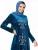 Import Fashion Arabian plus size womens gold velvet embroidery long sleeve casual long muslim dress for abaya from China
