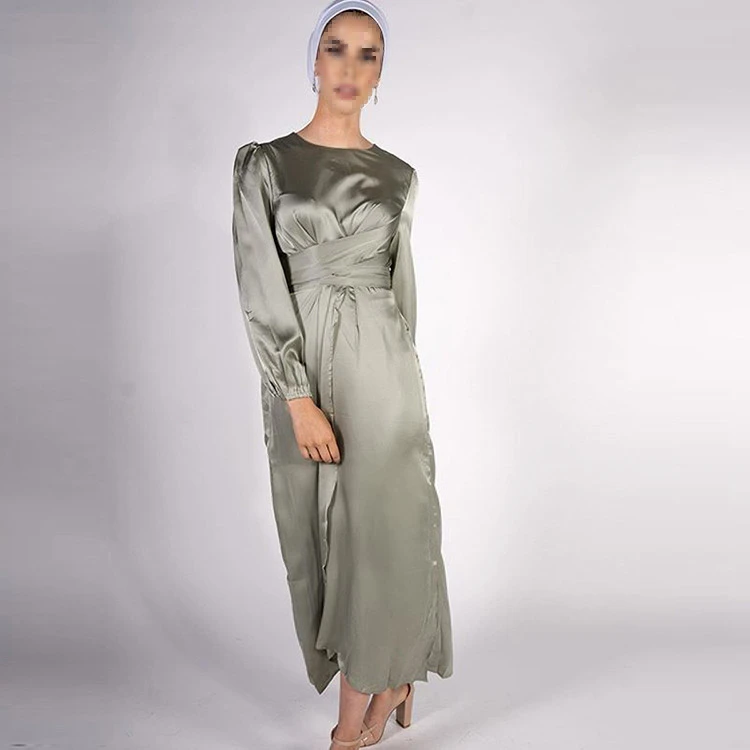Fashion Casual Multiple Wear Ways Turkish Dubai Kaftan Abaya Long Robe Eid Muslim Dress
