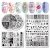 Import Fashion  Different Shape New Design Nails Art Print Template DIY Nail Tools Nail Stamping Plates from China