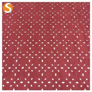 Fashion Item Suede Fabric with punching Polyester Spandex Special Pattern