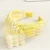 Import Fashion New Hair Hoop Solid Color Fabric Hairband Korean Women Hair Accessories Net Yarn Embroidery Knot Headband from China