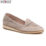 Fashion Summer Slip On Flats Genuine Leather Flats Women Footwear OEM Shoes