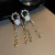 Import fashion trendy pearl flower drop rhinestone handmade dangle earrings from China