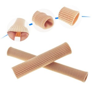 fiber Caps Closed Toe Fabric Sleeve Protectors with Gel Lining Prevent Corn Callus and Blister Development Between Toes Soften