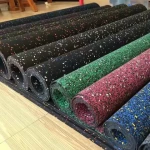 Fitness Black Rubber Mat Flooring EPDM  SBR Color Gym Rubber Floor Mat Rubber Floor Rolls
