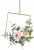 Import Floral Hoop Wreath Set of 3 Artificial Clematis with Tea Rose Flower Hanging Wall Hoop Garland For Wedding Front Door Decor from China
