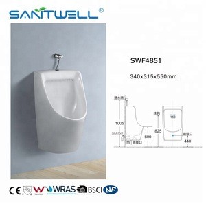 Flush Valve Wall Mounted Toilet Bowl Ceramic Urinal American Standard For Male