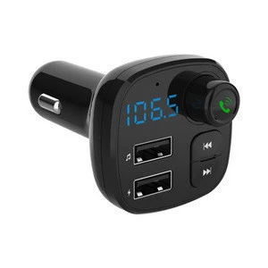 FM Transmitter Aux Modulator Bluetooth Handsfree Car Kit Car Audio MP3 Player with 3.1A Quick Charge Dual USB Car Charger