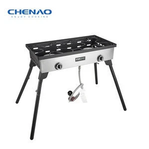 Folding Gas Cooker for outdoor Camping 2 Burner Cookware