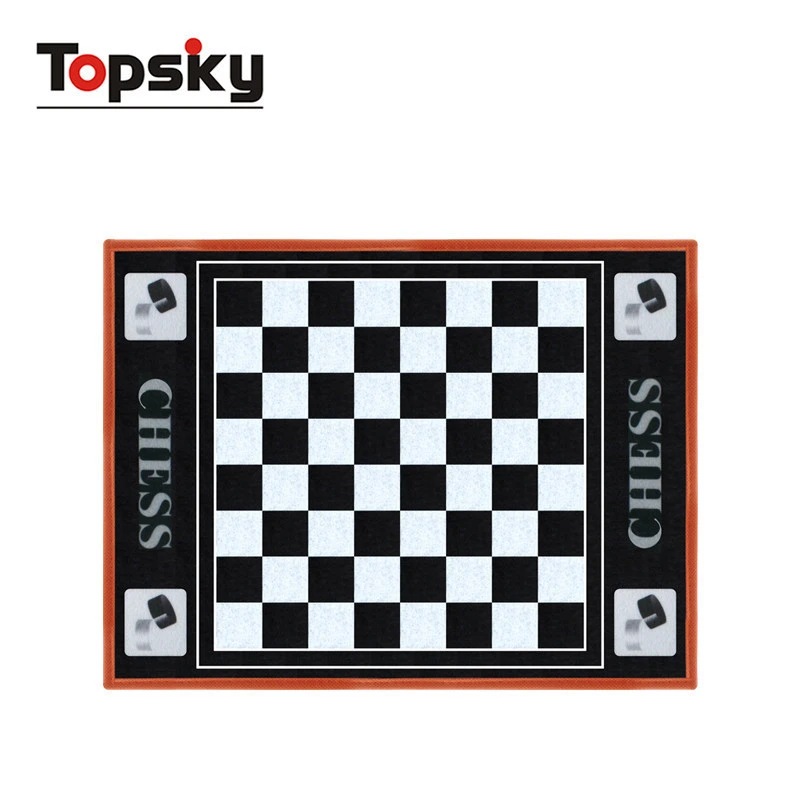 Folding international chess portable travel chess board mat game with black and white pieces set for kids and adults