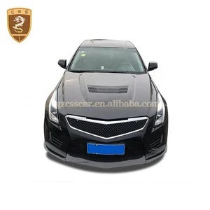 For Cadillac ATS Car Carbon Hood Bumpers To ATS V Style Body Kit
