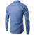 Import Formal Slim Fit Dark Blue Long Sleeve Casual Denim Jeans Elegant Lapel Dress Shirt For Men from China