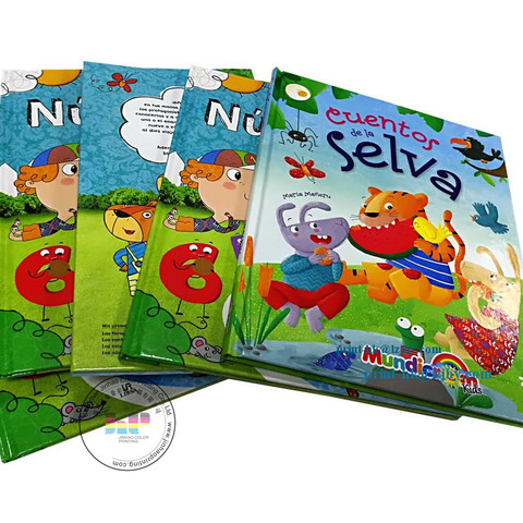 Full color custom hardcover children card board book printing Telling bedtime comic story books for kids