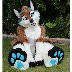 Funtoys CE Fursuit Wolf Dog Husky Mascot Costume Cosplay Party Game Dress Advertising Halloween For Adult