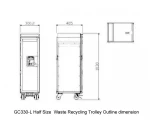 GC330-L Aircraft Airline Aviation Waste Garbage Half Size Aircraft / Aircraft Garbage Recycling Truck