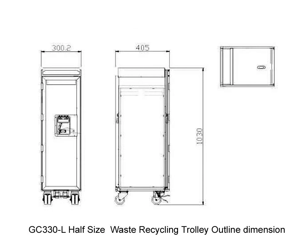 GC330-L Aircraft Airline Aviation Waste Garbage Half Size Aircraft / Aircraft Garbage Recycling Truck