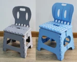GIBBON Travelling Camping Folding Step Stool, Plastic Folding Stool