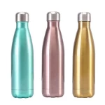 glitter stainless steel 17oz water bottle Double Wall Vacuum Insulated stainless steel Metal Bicycle Glitter Water Bottle