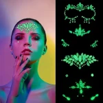 Glow in the dark face body jewels Popular Self Adhesive Face Crystal Jewels Rhinestones Gem Sticker Face Crystal Stickers