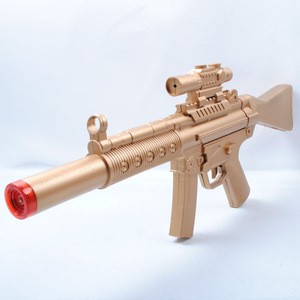 Gold plastic toy airsoft sniper gun with light