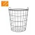 Import gold square big nesting wire metal side storage basket bedroom balcony corner round tea table PP tray concrete coffee table from China