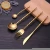 Import Golden Western cutlery Tableware Amazon Hot Western Cutlery 304 Stainless Steel Mirror Steak Cutlery High-end Suit from China