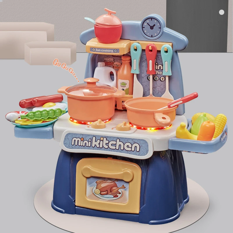 Good Price Kitchen Toys Dinner Table Pretend Play Toys Simulation Kitchen Toy Set