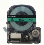 Good Selling Black on Green 12mm SC12GW Compatible Printer Label Ribbon for Epson LC-4GBP