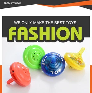 guangdong wholesale plastic mini spinning top with light music for selling