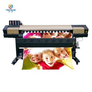 Guangzhou TOPCOLOR TC-2200Q banner printing machine bangladesh wallpaper printer double heads eco solvent printing materials