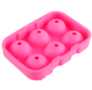 H934 Home Kitchen Bar Accessory Whiskey Glasses Big Cube Trays 6 Cell Ice Mold Large Round Spheres Reusable Ice Balls Maker
