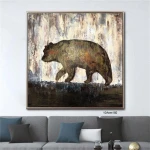 Handmade animal oil painting, OEM&ODM available handpainted canvas painting