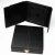 Import Handmade black pu leather overlap cover wedding cd case dvd case from China