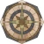 Import Handmade Natural Art Compass Rose Shape Mosaic Tile With Nautical Medallion Stone Marble Flooring Colors from China