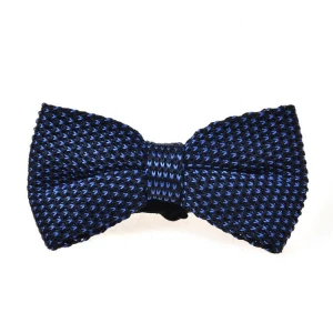 Handmade solid knitted luxury party knit  fashion black bow tie