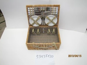 Handmade wicker picnic basket,picnic hamper,picnic set