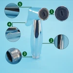 HaoEhhl OEM/ODM Hand Held Bidet Sprayer ABS Plastic Chrome Sprayer Shattaf Only Bidet Spray Head for Toilet Hand Bidet Sprayer f