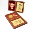 HDY Custom Army Memorial Wooden Gold Leaf Honor Medal Plaque Trophies & Plaques Producer with Name Logo Print